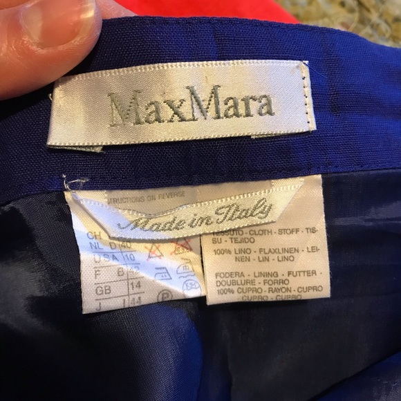 MaxMara blue linen skirt - Picture 4 of 4